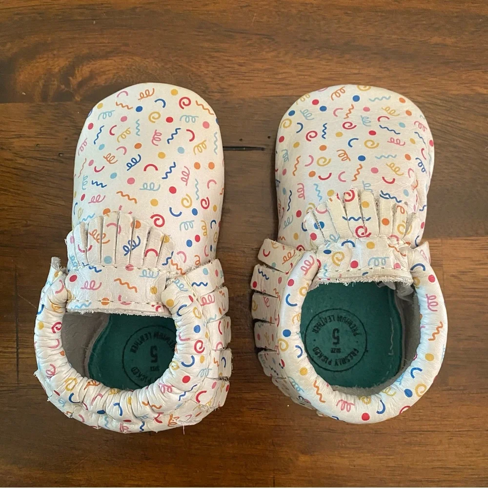 Freshly Picked Colorful Birthday Confetti baby shoes
